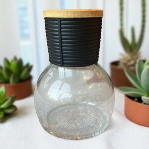 Vintage Jeannette Glass Carafe with Cork Lid